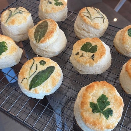 How to Laminate Herbs onto Biscuits