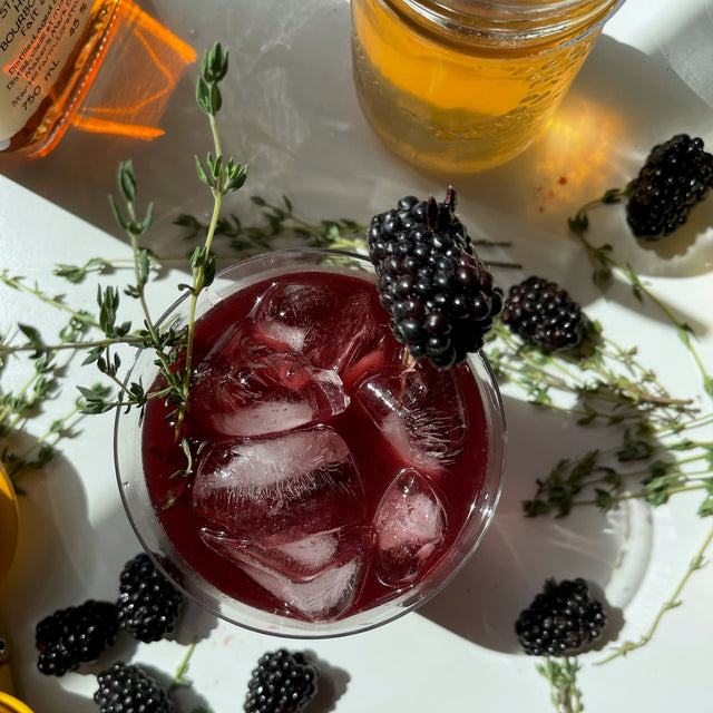 Blackberry Thyme Bourbon Smash