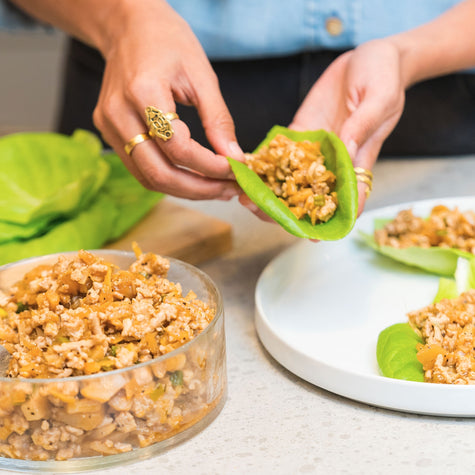 Asian-Inspired Turkey Lettuce Cups