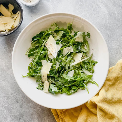 Simple Lemon Parmesan Arugula Side Salad 